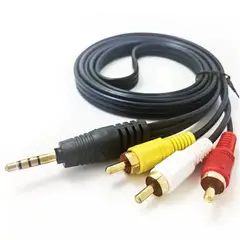 GENERICO - Cable Audio Y Video Av 3.5mm A 3 Rca 1.5 Metros