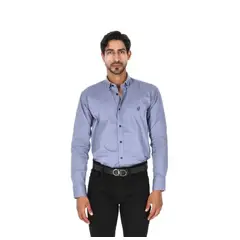 LA CHAQUETERIA - Camisa en Algodón 100% LCC2301 Azul Acero