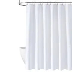 CASATUA - Cortina Baño Ducha 100% Impermeable con Iman y Forro - Blanco