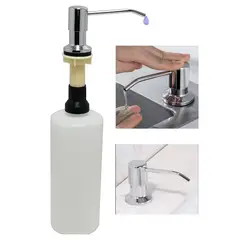 GENERICO - Dispensador Jabón 1 Lt Pico Acero Brillo Cuerpo Abs Cocina Tames