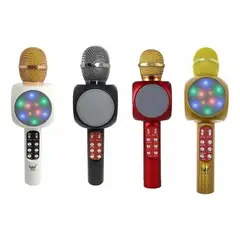 GENERICO - Microfono Karaoke Parlante Led Inalambrico Fiestas Reuniones
