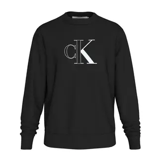 CALVIN KLEIN - Saco Negro Outline Monologo Crew Neck