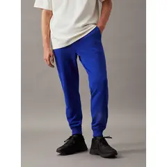 CALVIN KLEIN - Pantalón azul de chándal de felpa de algodón