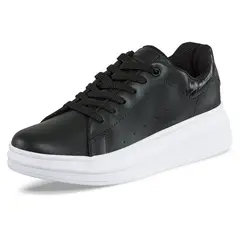 CROYDON - Tenis Urbanos Siena Negro-Blanco para Mujer