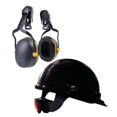INSAFE - CASCO NEGRO + TAPA OIDO PARA CASCO LIBUS