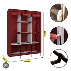 GENERICO - Armario vinotinto de tela antifluido con cuerpo de metal