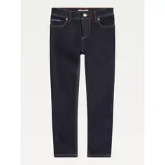 TOMMY HILFIGER - Jeans Azul Niño Oscuro De Corte Slim - Adaptive