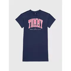TOMMY HILFIGER - Vestido Azul Niña Azul Estilo Universitario Adaptive
