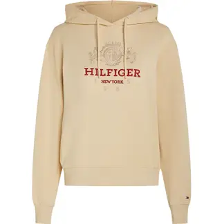 TOMMY HILFIGER - Buzo Beige Con Capota Varsity De Corte Regular