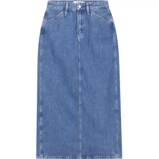 CALVIN KLEIN - Falda azul larga denim