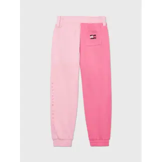 TOMMY HILFIGER - Jogger Rosado Niña Con Bloque De Colores Adaptive