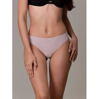 CALVIN KLEIN - Tanga morado invisible con logo en el lateral