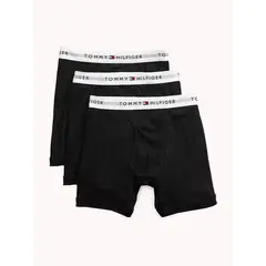 TOMMY HILFIGER - 3 Pack De Boxer Brief Negro En Algodón