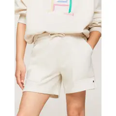 TOMMY HILFIGER - Shorts Blanco Niña Con Cordón Corte Amplio Essential