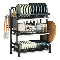 GENERICO - Escurridor Inoxidable Platero 3 Niveles Gran Capacidad