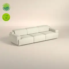 GENERICO - Sofá Moderno Mueble 3 Plazas Color Blanco Tiago