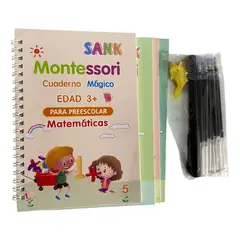 GENERICO - Set Cuadernos Montessori Aprendizaje Niños Mejora Caligrafía