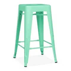 MOBLIHOUSE - Butaco Alto Para Barra Metalico Colores Mate Retro