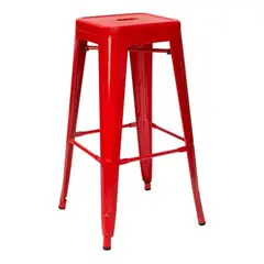 MOBLIHOUSE - Butaco Alto Para Barra Metalico Colores Mate Retro