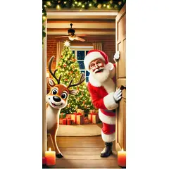 GENERICO - Forro De Puerta Navideño Funda De Puerta Navideña Diseño 3