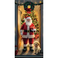 GENERICO - Forro De Puerta Navideño Funda De Puerta Navideña Diseño 4