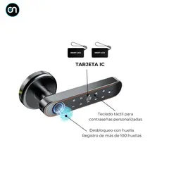 GENERICO - Cerradura Digital Inteligente 5 en 1 PULIDO MINI