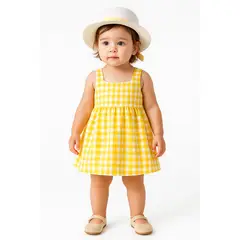 LUSOLSI - Conjunto Elegante Niña Vestido Con Pava A Juego