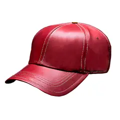 VELBROS - Gorra Cuero Original Golf Beisbol Cachucha Hombre Mujer - Rojo