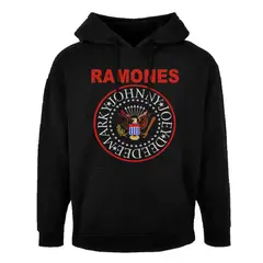 CREACIONES NU CROWN - Camiseta Hoodie Buzo Ramones Rock Punk Metal Logo Hombre Nu Crown