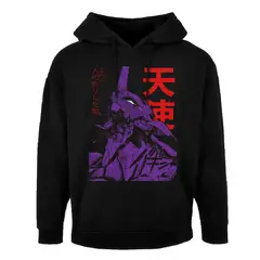 CREACIONES NU CROWN - Camiseta Hoodie Buzo Neon Genesis Evangelion Anime Hombre Nu Crown