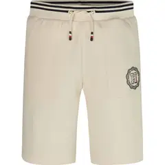 TOMMY HILFIGER - Pantaloneta Niño Blanca Con Monotipo Y Logo