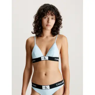 CALVIN KLEIN - Parte azul de arriba de bikini de triángulo - CK96