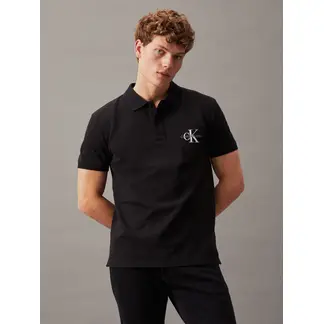 CALVIN KLEIN - Polo negro con monograma