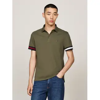 TOMMY HILFIGER - Polo verde de corte slim con logo