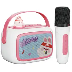 ONE PIXEL - Kit Parlante Y Micrófono Karaoke Para Niños Bluetooth Led
