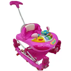 BEBESITOS - Caminador 4 En 1 Comedor Bebe Andadera Didáctico Niña Rosado