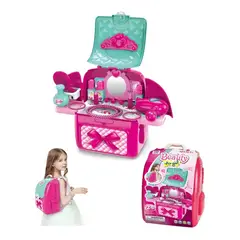 GENERICO - Juguete Kit Salón Belleza Niñas Bolso Tocador Maquillaje
