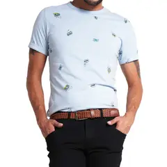 LEC LEE - Camiseta para hombre color azul claro