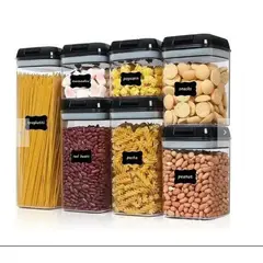 GENERICO - Juego De Recipientes Hermeticos De Alimentos 7 Piezas.