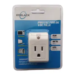 OSBLACK - Protector Voltaje Electrodomésticos Tv Xbox Pc Ps 1800 Watts