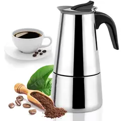 ONE PIXEL - Cafetera Italiana 6 Tazas Expreso Maker Manual Acero Inoxidable