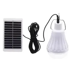 GENERICO - Bombillo Con Panel Solar 10 Voltios Recargable
