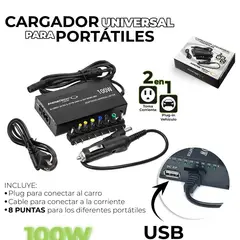 INNOVA - Cargador De Universal Para Portátil 100W