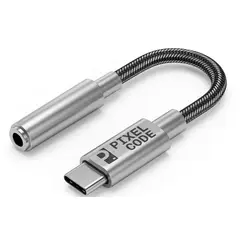 PIXEL CODE - Adaptador USB C a Jack 3.5mm Chip DAC Hi-Fi Audífonos Micrófono Trenzado Android iPhone