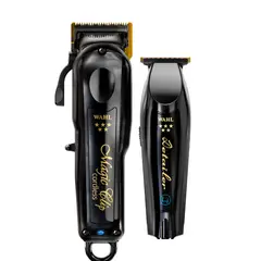 WAHL - Combo Cortadora Y Patillera Profesional 5 Estrellas Cordless Inalmbrica Negra