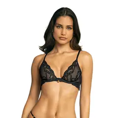 LEONISA - Brasier escote profundo en encaje y tul