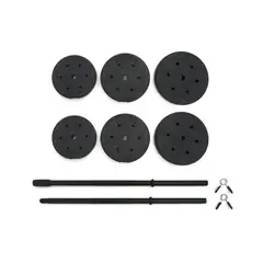 SPORT FITNESS - Set De Barra Y Pesas De Cemento 100 Lb Sportfitness