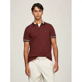 TOMMY HILFIGER - Polo vino de corte regular con logo