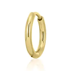 AGHA JEWELRY - Titanio Candonga Platizado Dorado Para Lóbulo