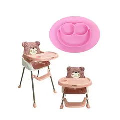 BEBESITOS - Silla Comedor De Bebe 3en1 Acolchado Mas Plato En Silicona